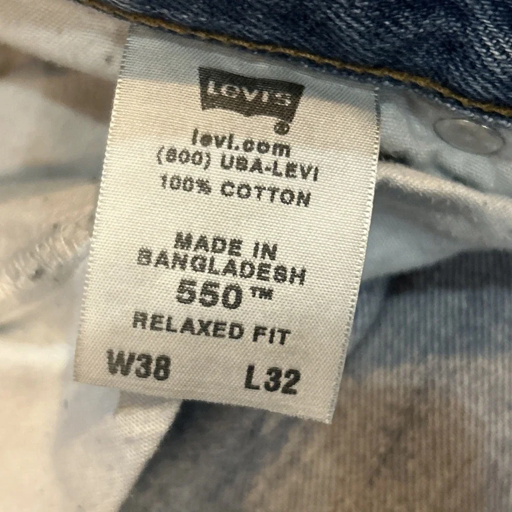 Levi's‎ 550 Jeans Men's Sz 38x32 Light Wash Straight Leg Relaxed Fit